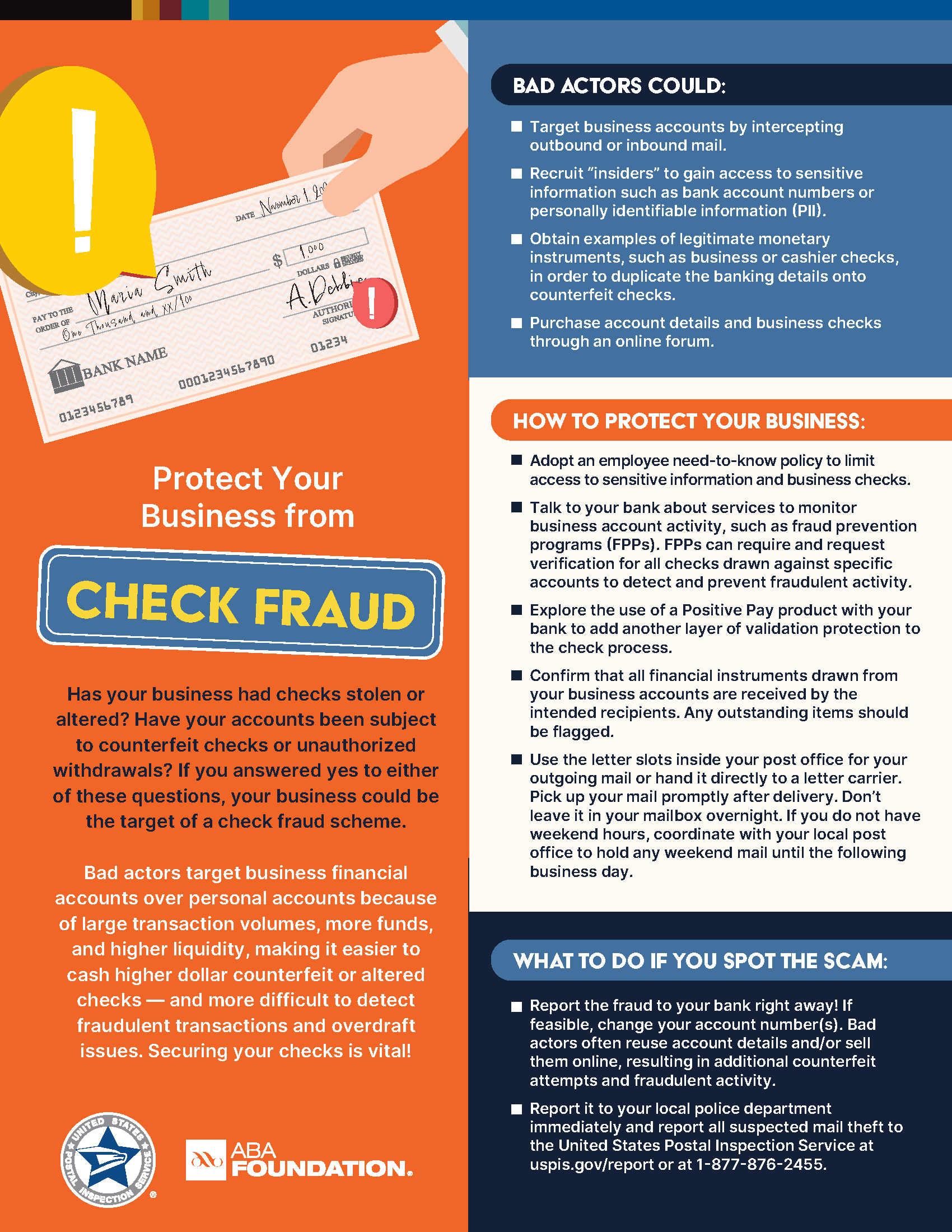 Infographic: Protect Your Business from Check Fraud.