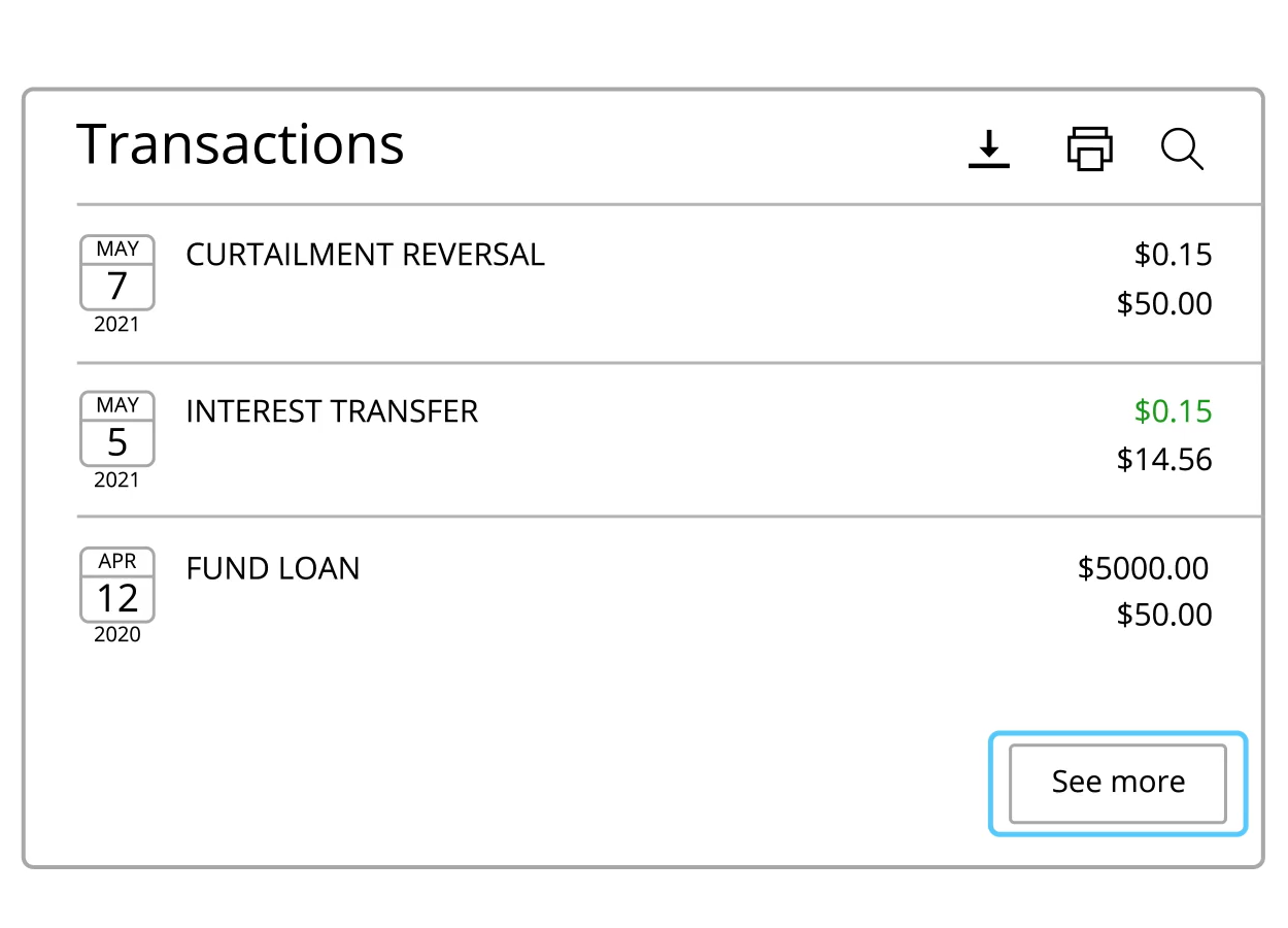 transaction view