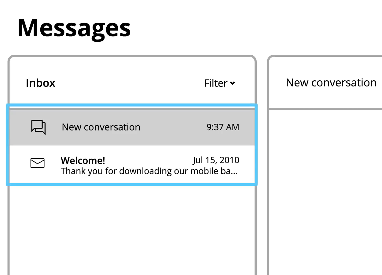 messages view
