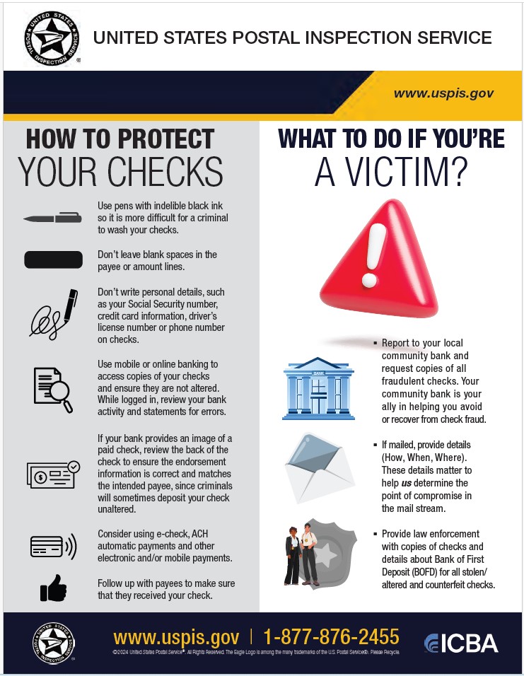 How to Protect Your Checks / What to do if You're a Victim
